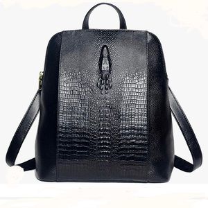 AMAZING NWOT Black Leather Alligator Purse/Backpack